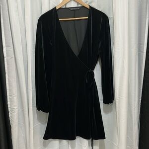 Zara Black Valour Wrap Dress a101